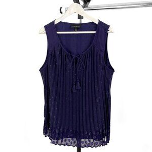 Lane Bryant Elegant Navy Blue Women's Dress Blouse Size 18 Office or Going Out